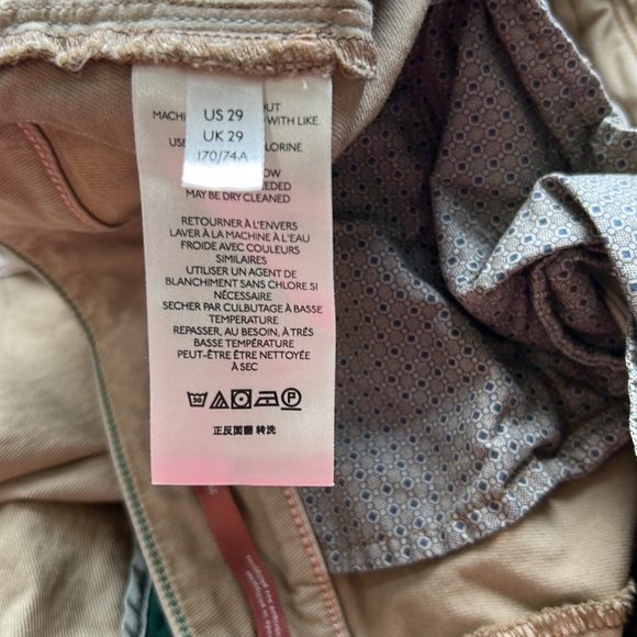 Anthropologie Pilcro The Easton Chino Pant Khaki Green Stripe Pockets Sz 29 - Picture 13 of 16